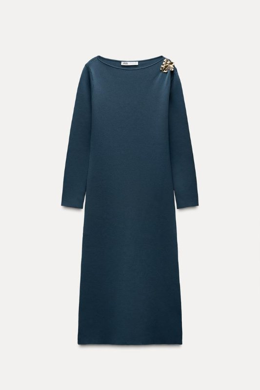 VESTIDO MIDI PUNTO LISO